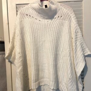 *NWT* White poncho sweater